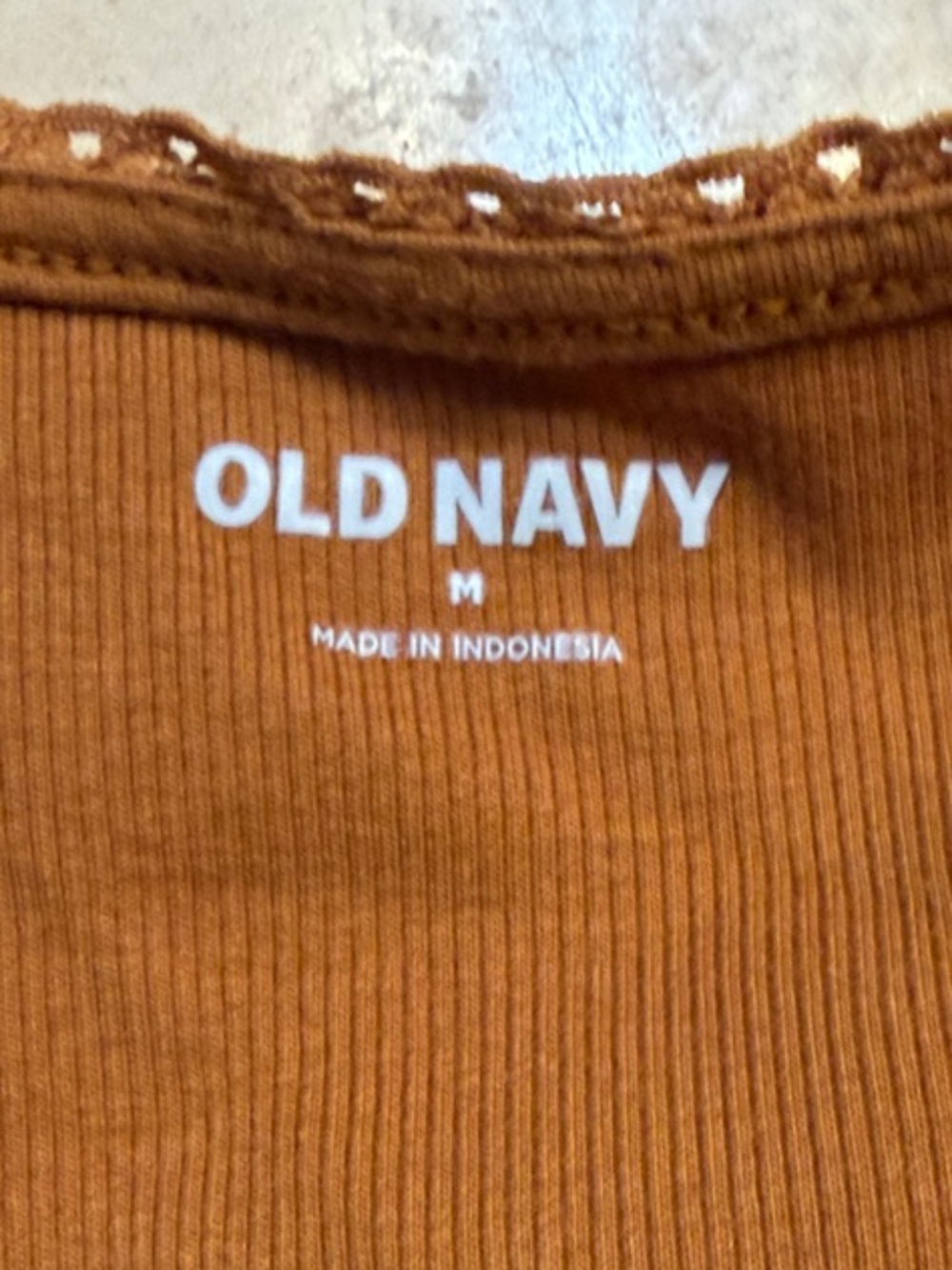 Old Navy Short Sleeve Square Neck Tee - Rust Brown - Picture 3 of 3